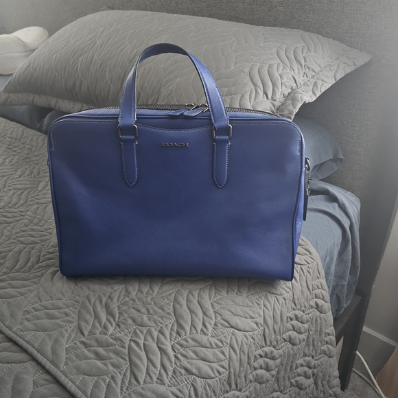 Coach Other - Coach Royal Blue Leather Briefcase